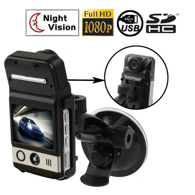 1080P Full HD 2.0 inch Screen Vehicle DVR, Support 4X Digital Zoom / Night Vision / SD Card / 120-degree View Angle / HDMI Outpu