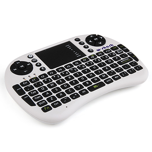 2.4GHz Mini Wireless Mouse + Keyboard + Touchpad White - Click Image to Close