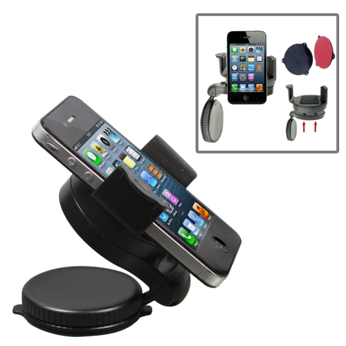 Universal Windshield 90 Degrees Rotation Car Holder for Mobile Phones / GPS / PDA / PSP / iPod touch / iPhone 75mm or Less