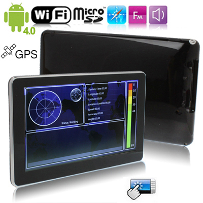 MID 7026 Black, 7.0 inch Touch Screen Android 4.0 GPS Navigation with 4GB Memory and Map - Click Image to Close