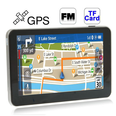 7 inch TFT Touch-screen Car GPS Navigator Free 2GB TF Card and Map Bluetooth