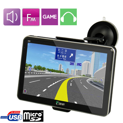 Eroda Z700 Black, 7.0 inch TFT Touch Screen 800 x 480 Pixels Car GPS Navigator