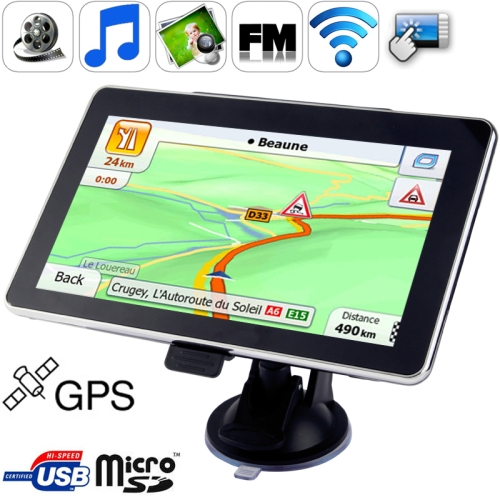 7.0 inch TFT Touch-screen Car GPS Navigator with Free 4GB TF Card 800*480