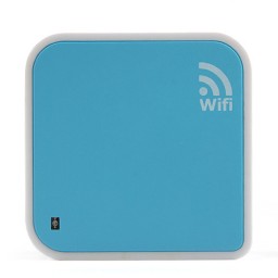 HX-702N 150Mbps Portable Mini USB Wireless WiFi AP Router Blue + White - Click Image to Close