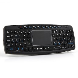 KB-168 2.4GHz Wireless PC Keyboard with Touchpad Laser Pointer Black