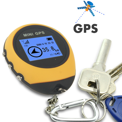 PG03 Mini GPS Receiver Location Finder Keychain (Yellow) - Click Image to Close