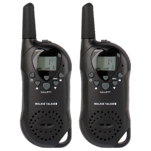 T-6 1.0 inch LCD 5KM Walkie Talkie, Black (2pcs in one packaging, the price is for 2pcs) - Click Image to Close