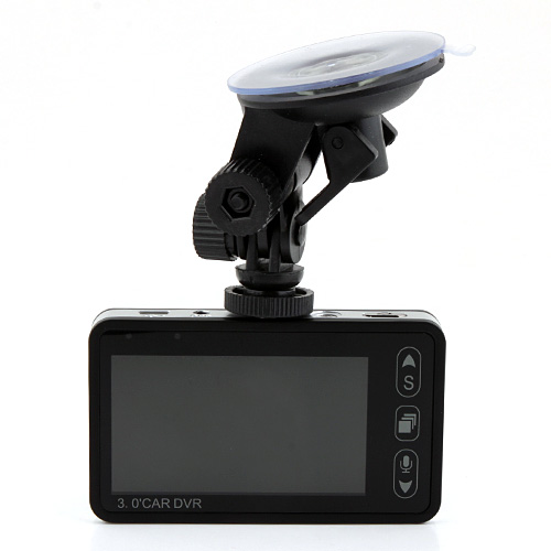 V3000 1080P FHD Car DVR 3.0 Inch LCD Screen GPS Motion Detection G-sensor - Black - Click Image to Close