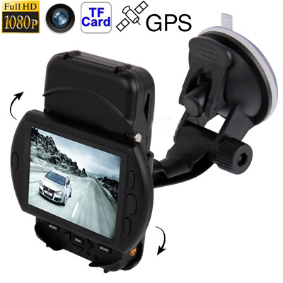 V4000GS Full HD 1080P 2.5 inch Screen Vehicle DVR, Support TF Card & GPS Function