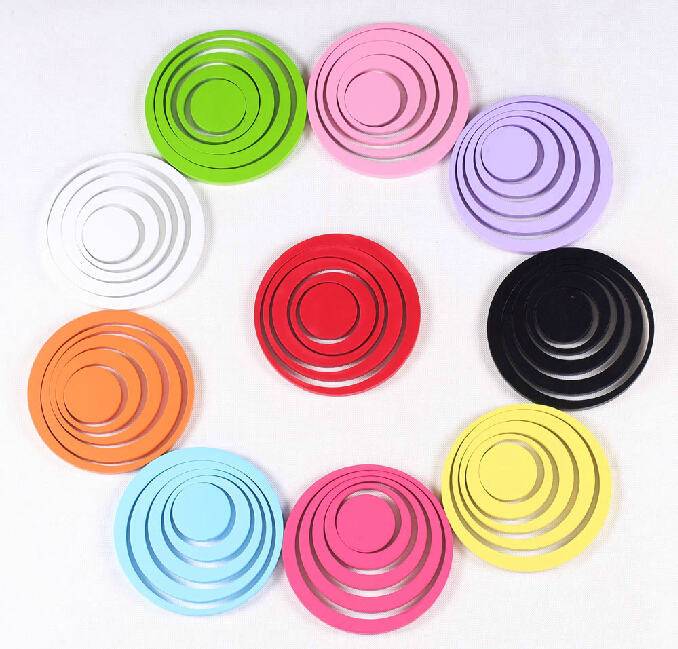 For Children Fashion Decor 5 Circles Ring Indoor 3D Wall Art Home Decoration 10 Colors